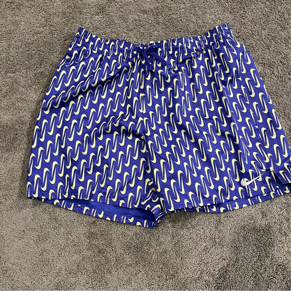 Nike Swim Volley Swoosh Link Print Trunks - Persian Violet - Mens XXL